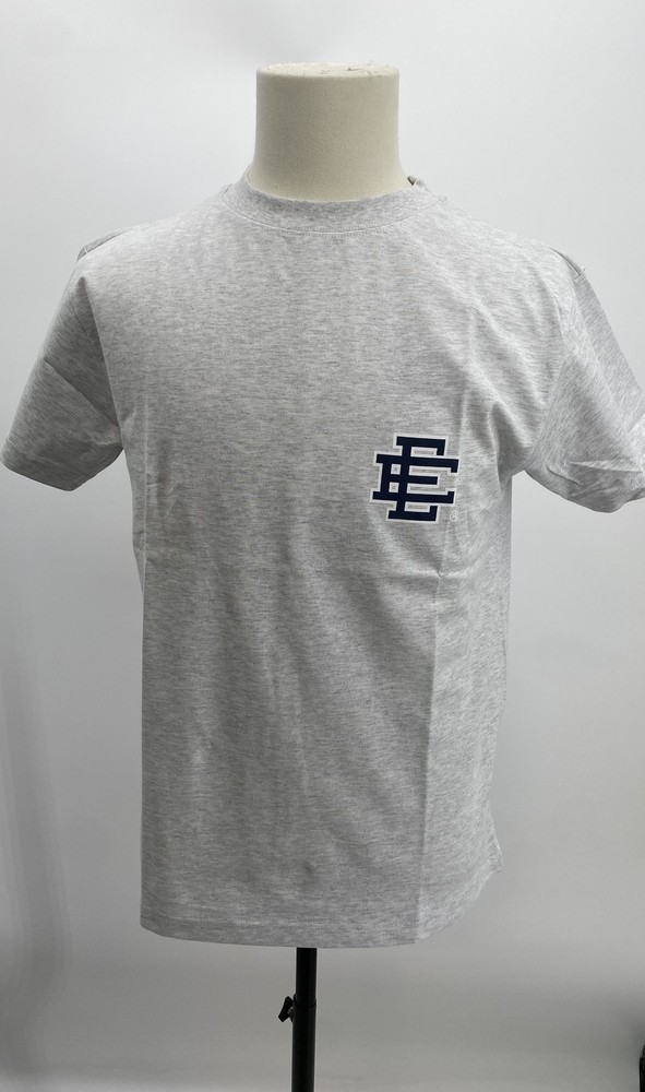 Eric Emanuel Mens New York Yankees Cotton T-Shirt Size M Heather Grey, Navy