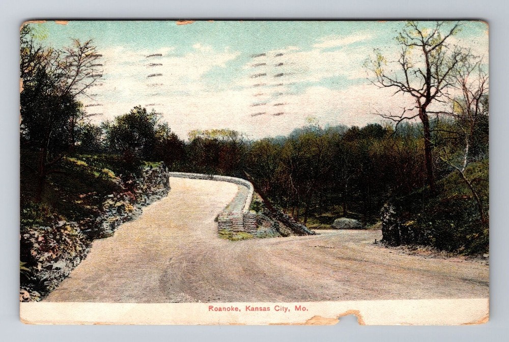 Kansas City MO-Missouri, Roanoke, Antique, Vintage c1908 Souvenir Postcard