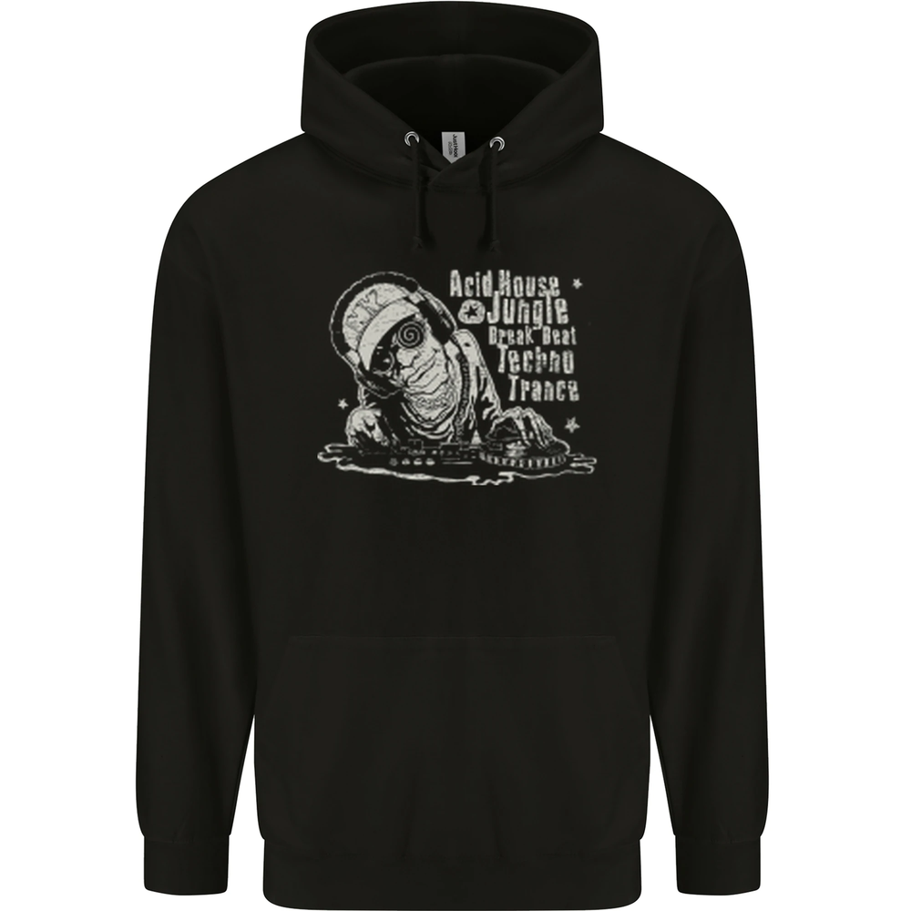Twisted DJ Decks Vinyl DJing Acid House Mens 80% Cotton Hoodie