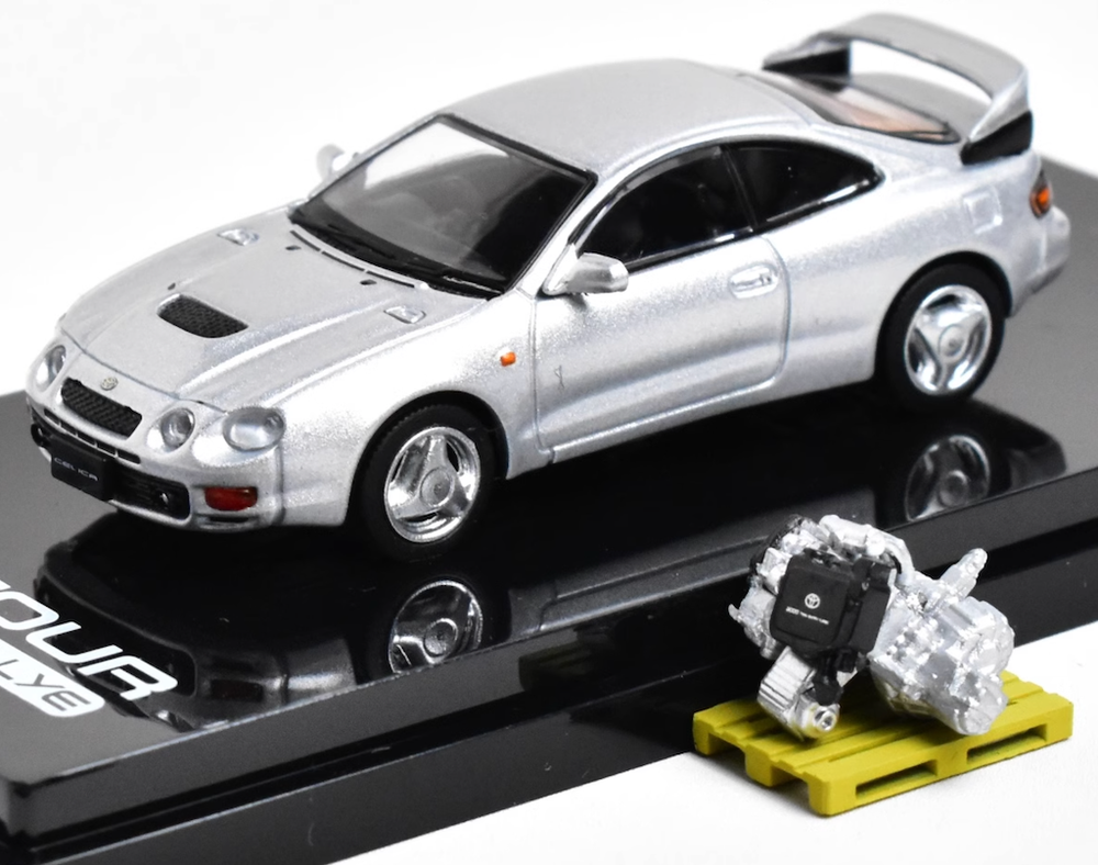 1:64 HobbyJapan Silver Toyota Celica GT Rallye Diecast Metal Sports Car Model