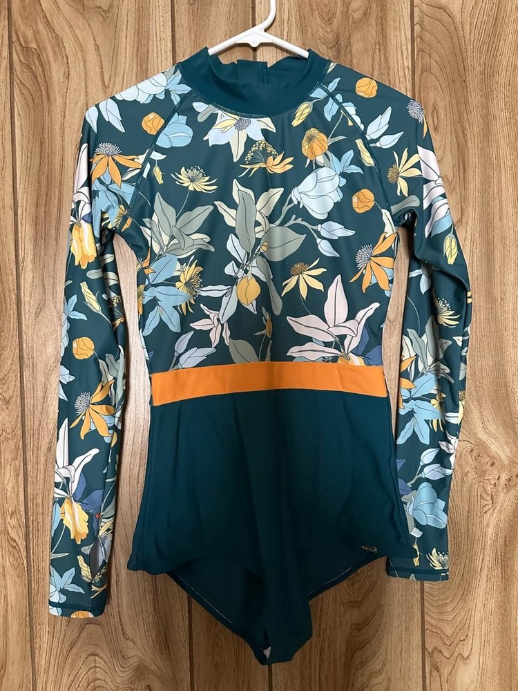 AXESEA Women Long Sleeve Rash Guard UV UPF 50 Swimsuit Size 10 Sun Protection