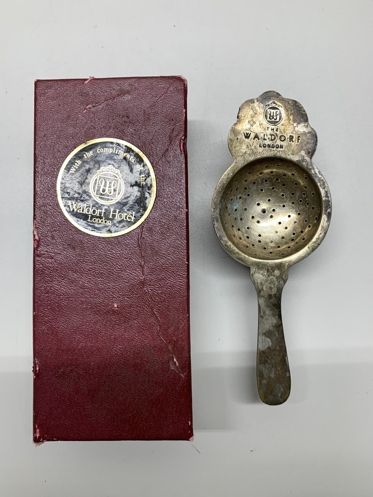 Vintage Waldorf Hotel Tea Strainer Spoon