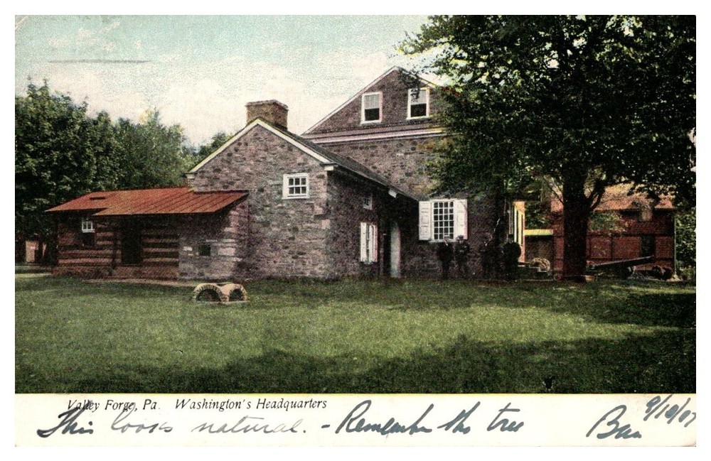 1907 Washington’s Headquarters at Valley Forge Pennsylvania Vintage Postcard