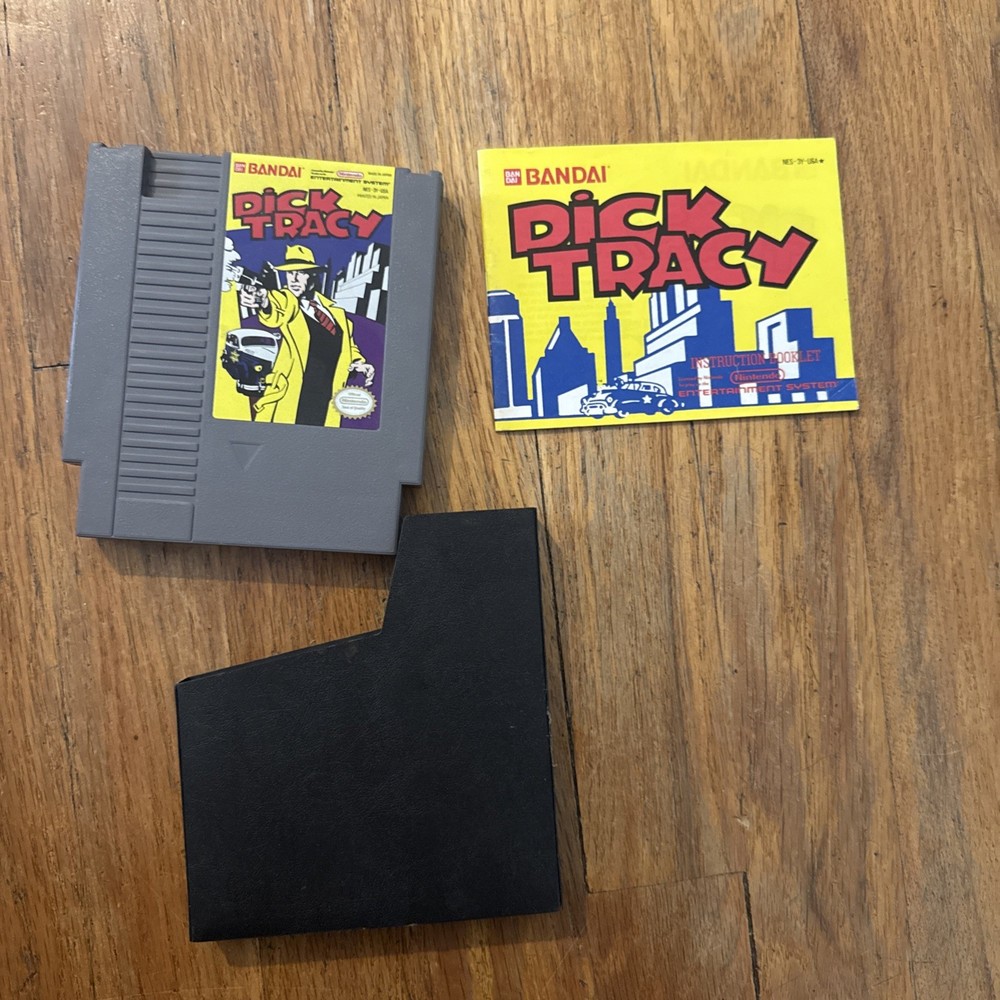 Dick Tracy With Manual (Nintendo Entertainment System, 1990) Authentic UNTESTED