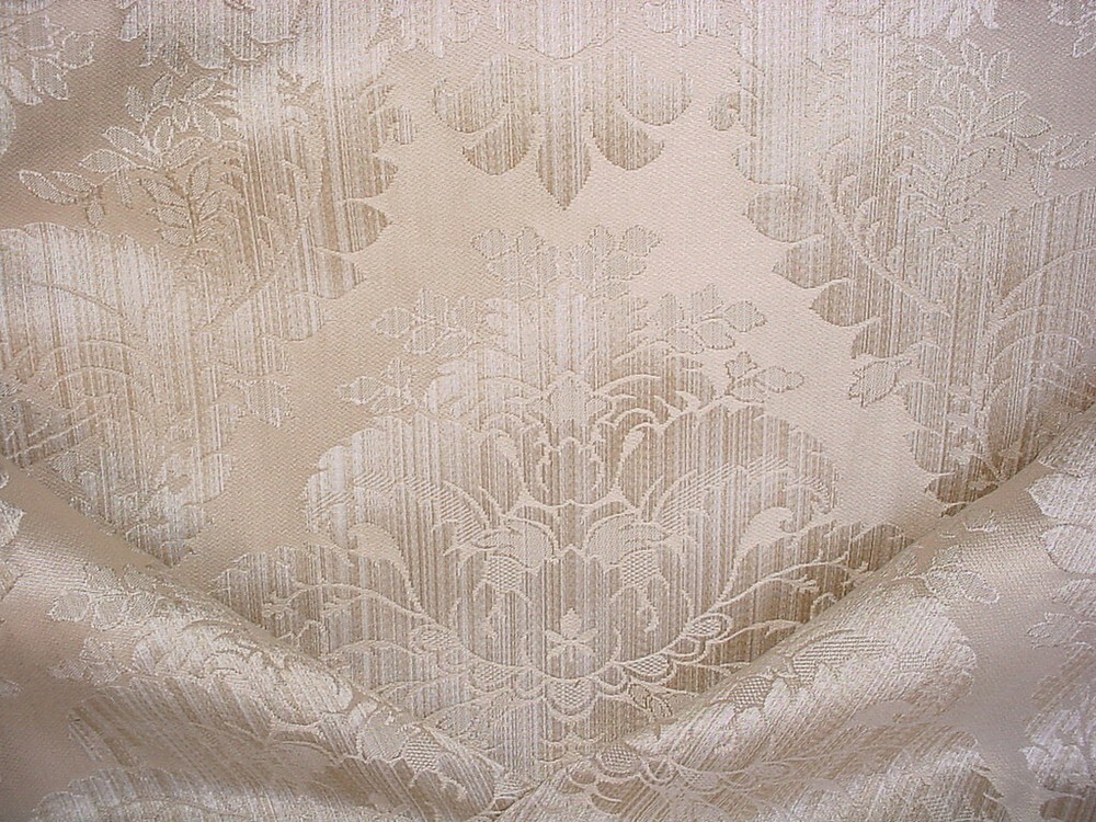 5-1/2Y Scalamandre M0 00120130 Verona Ecru Floral Damask Upholstery Fabric