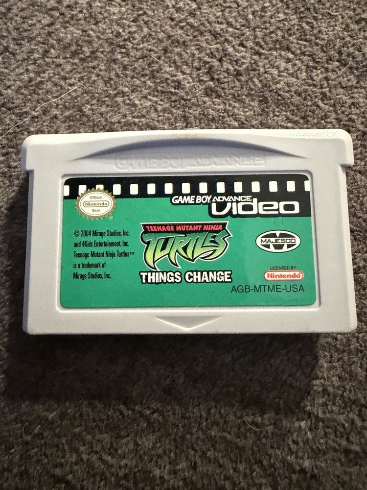 Teenage Mutant Ninja Turtles Things Change Game Boy Advance Video Nintendo GBA