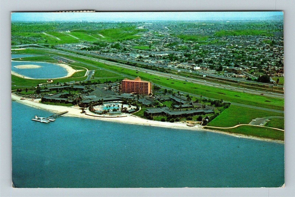San Diego CA-California The Hilton Inn Aerial View, c1971 Vintage Postcard