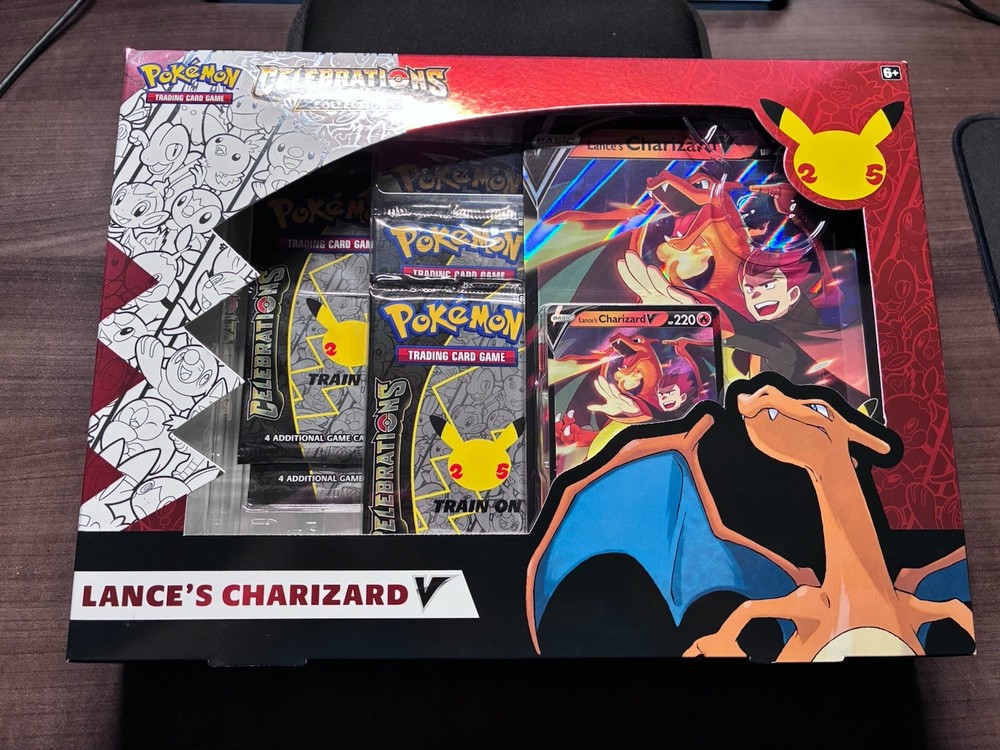Pokémon TCG Celebrations Collection Lance's Charizard V Box