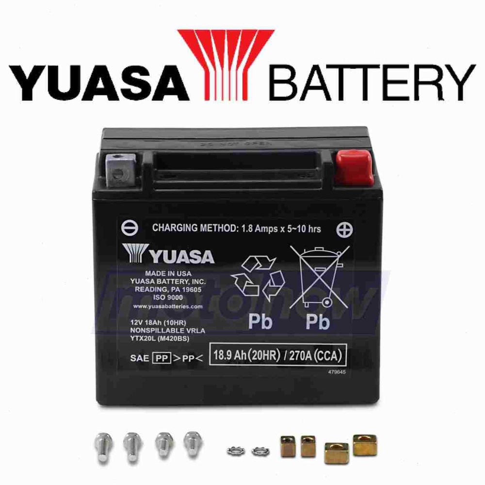 Yuasa Factory Activated Maintenance Free 12V Battery for 2011-2017 Can-Am oh
