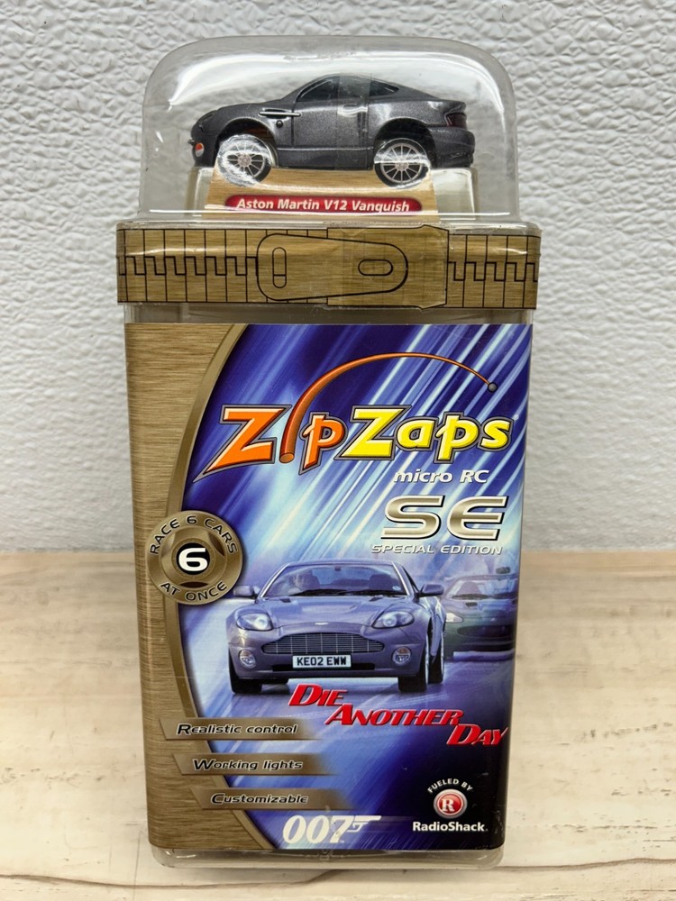 Vtg Zip Zaps Aston Martin V12 Vanquish 007 Die Another Day RC Micro Car Kit