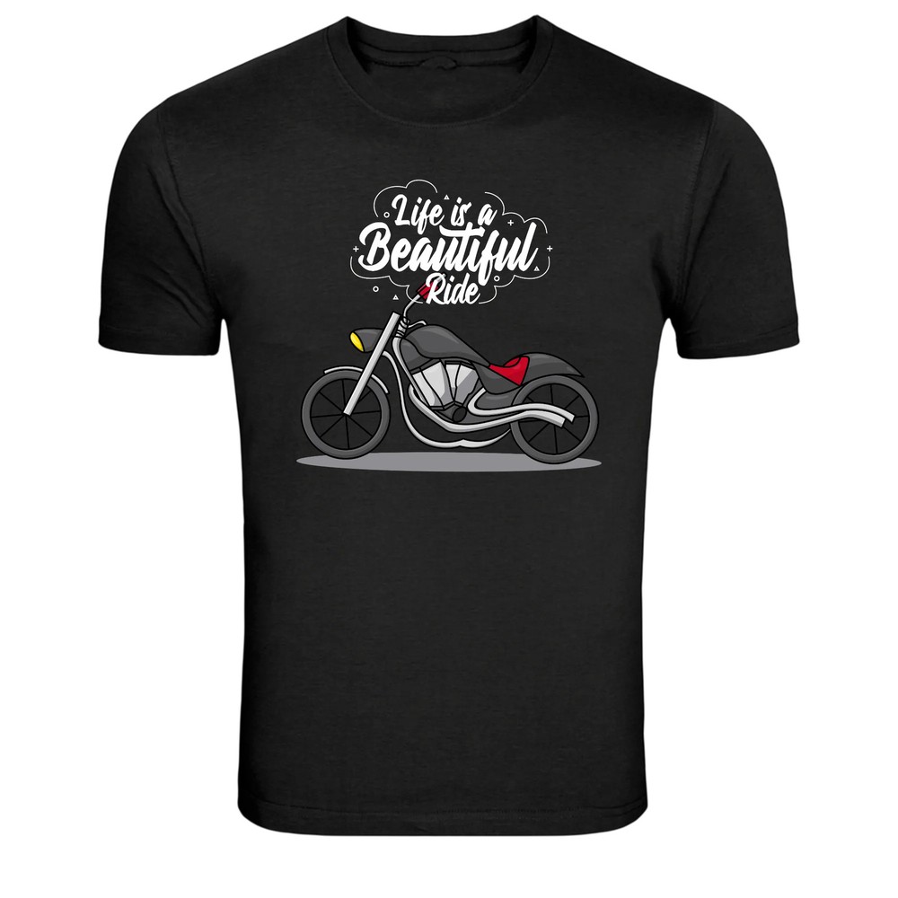 Life Is A Beautiful Ride Motorcycle Graphic T-Shirt