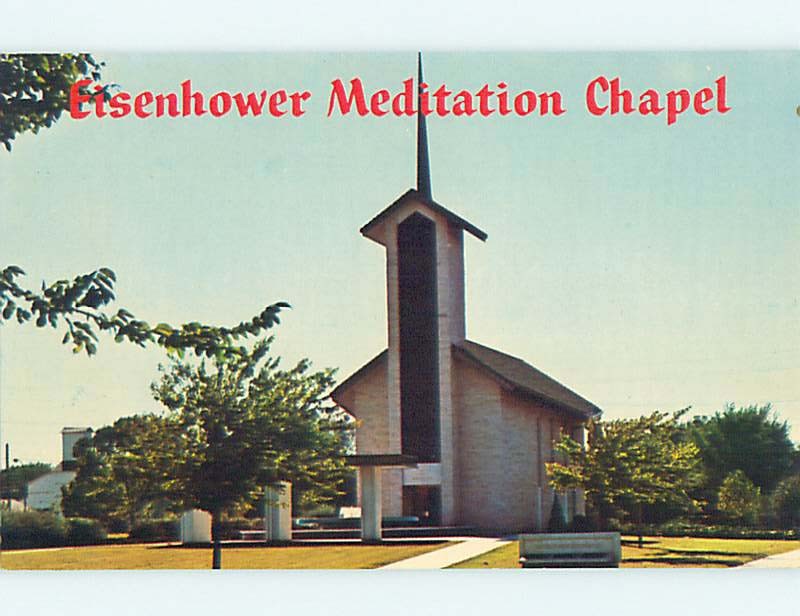 Unused Pre-1980 CHURCH SCENE Abilene Kansas KS p3366