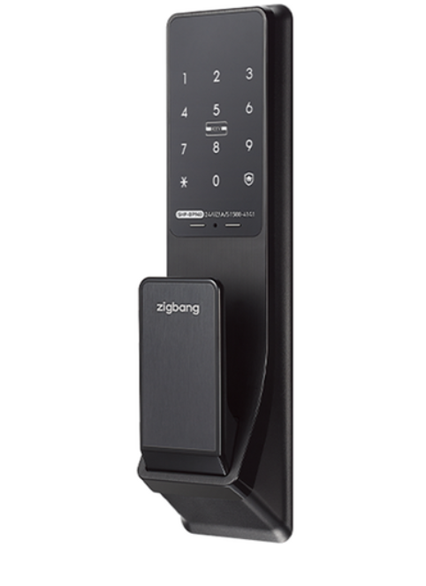 Samsung Zigbang SHP-DP740 Smart Push Pull Door Lock with Touchpad in Black