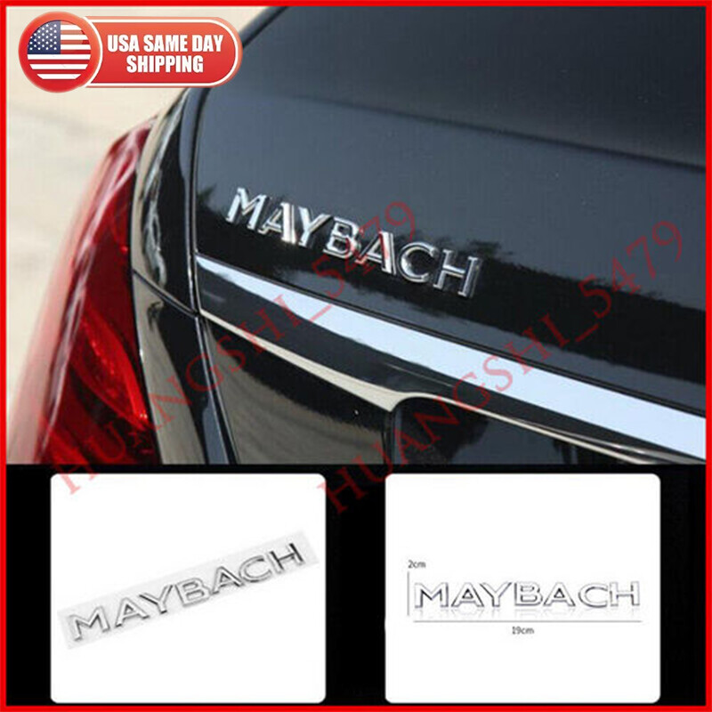 OEM Genuine Silver MAYBACH Letter Trunk Logo Badge For Mercedes GLS S-Class