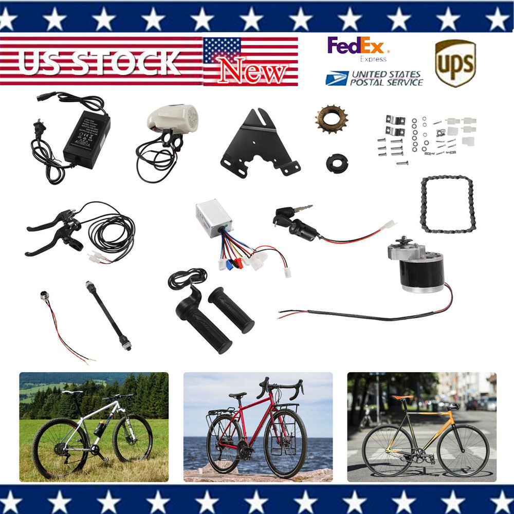 24V 250W Electric Bicycle Conversion Kit E-Bike Cycling Brush Motor & Controller