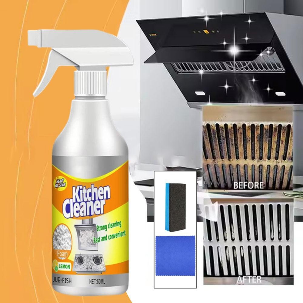 Kitchen Cleaner Spray Foam Grease Degreaser Remove Oil Dirt Cleaning Home  T7N7
