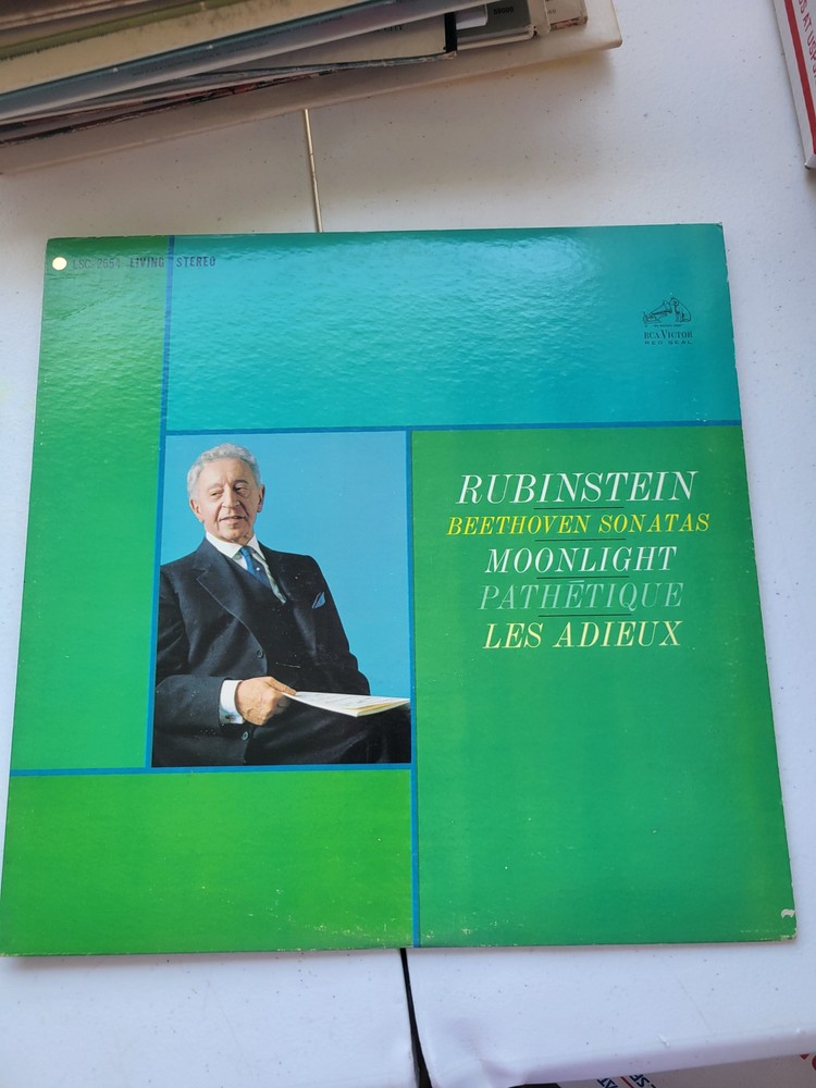 Rubinstein Beethoven Sonatas Moonlight Pathétique Les Adieux LP Vinyl RCA Victor
