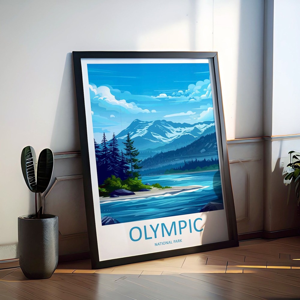 Olympic National Park Travel Print Wall Art Olympic National Park Wall Hanging