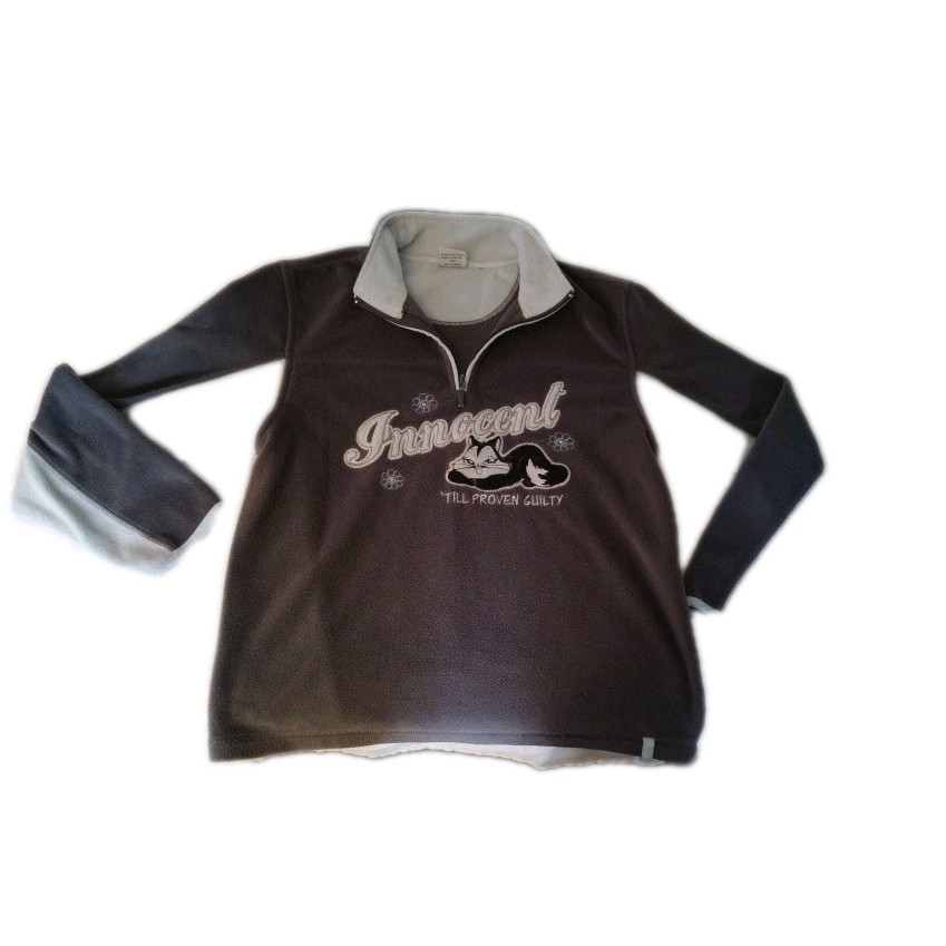 Looney Tunes Long Sleeve Pullover Innocent Until Proven Guilty Small