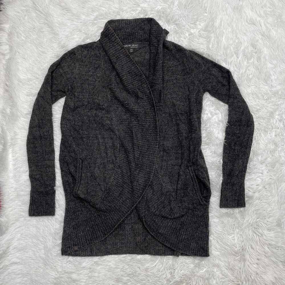 Barefoot Dreams Women’s Size XS/S Small Cardigan Sweater Cozychic Lite Knit Gray