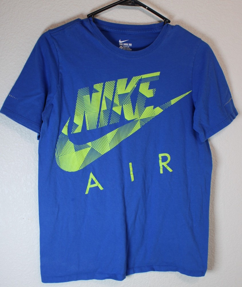 Nike Air Shirt Youth Extra Large Blue Cotton Blend Short Sleeve Crew Neck