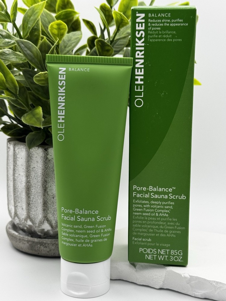 Ole Henriksen Pore Balance Facial Sauna Scrub 3 oz Deep Cleansing Exfoliator  