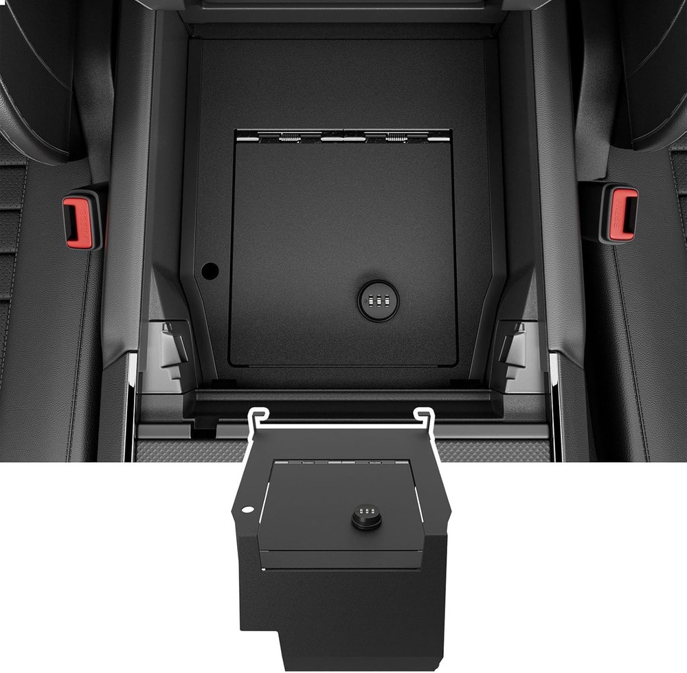For 2021-2025 Ford F150 Center Console Safe Organizer Lock Box Safe Vault