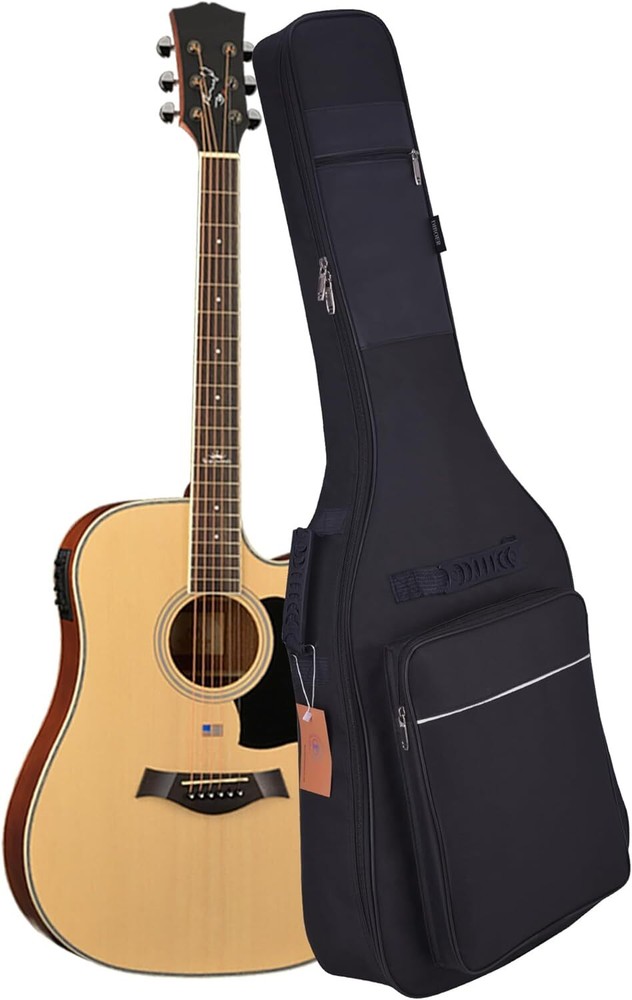 Guitar Bag 39 Inch Acoustic Guitar Gig Bag Soft Case 0.35 Inch Thick Padding and