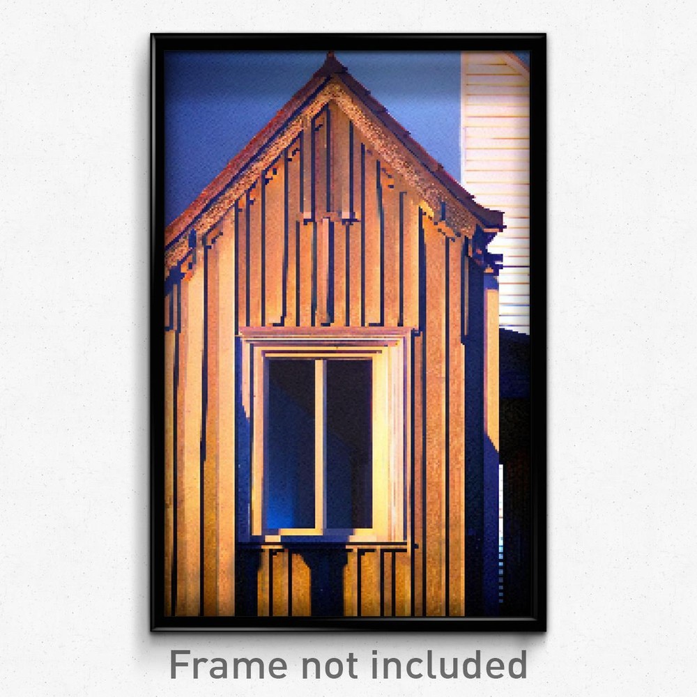 Pixel Art Poster - Deserted Gable (8 Bit Psychedelic Trippy Video Game Print)