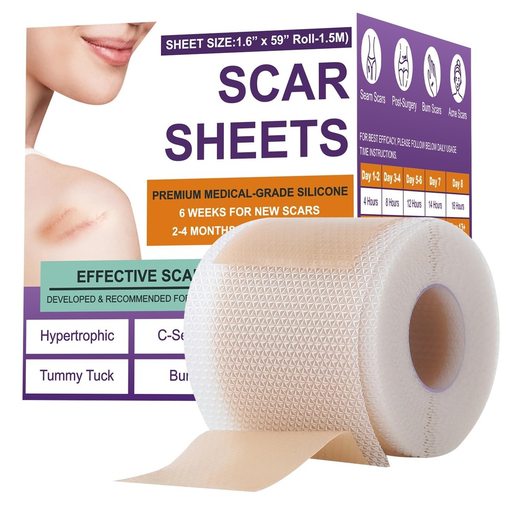 Silicone Scar Tape for Surgical Scars 1.5M Self-Adhesive Healing Strips