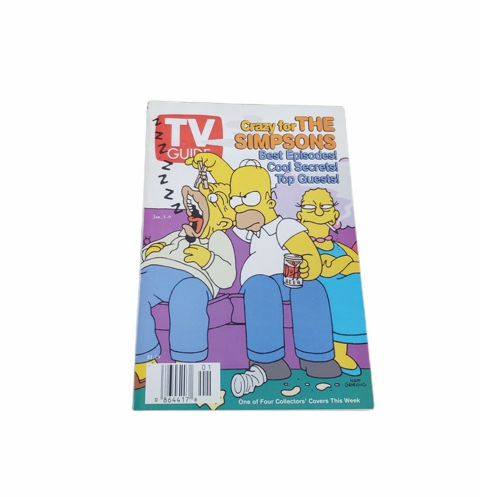 Tv Guide Mag The Simpsons Cover 1 Of 4 January 3-9, 1998