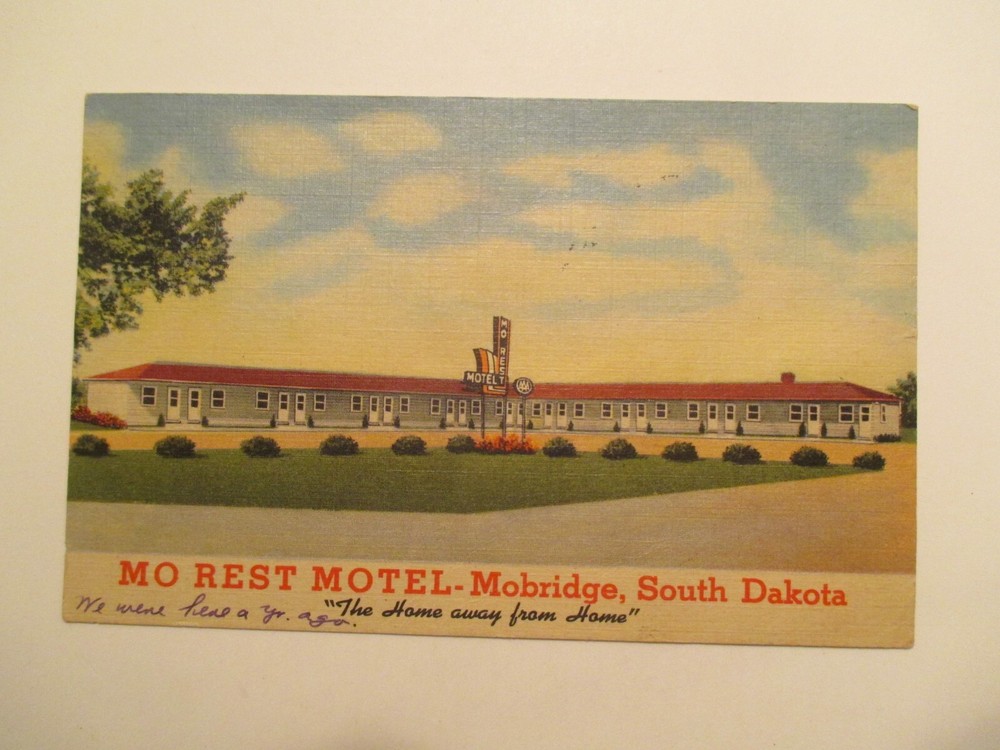 Mobridge South Dakota Postcard No rest Motel SD