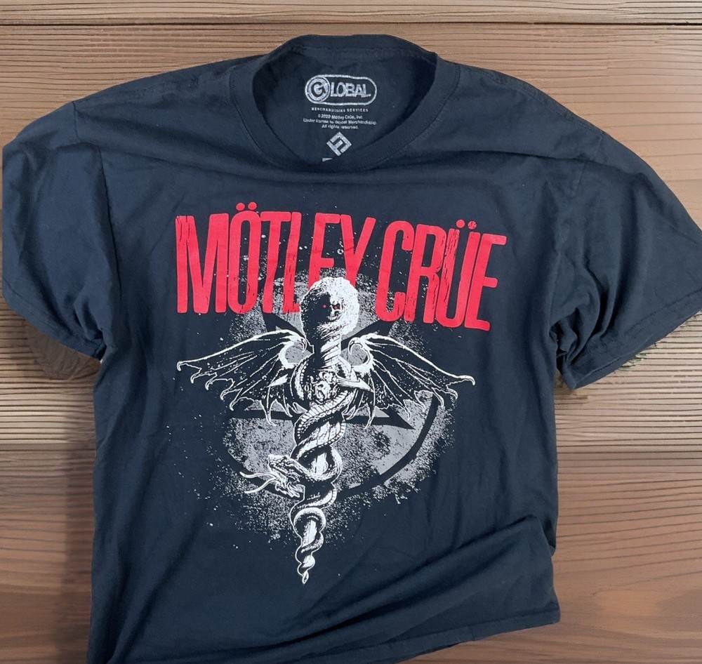 Motley Crue Dr Feelgood T Shirt Sz S Rock & Roll Music Classic Band Tee Black