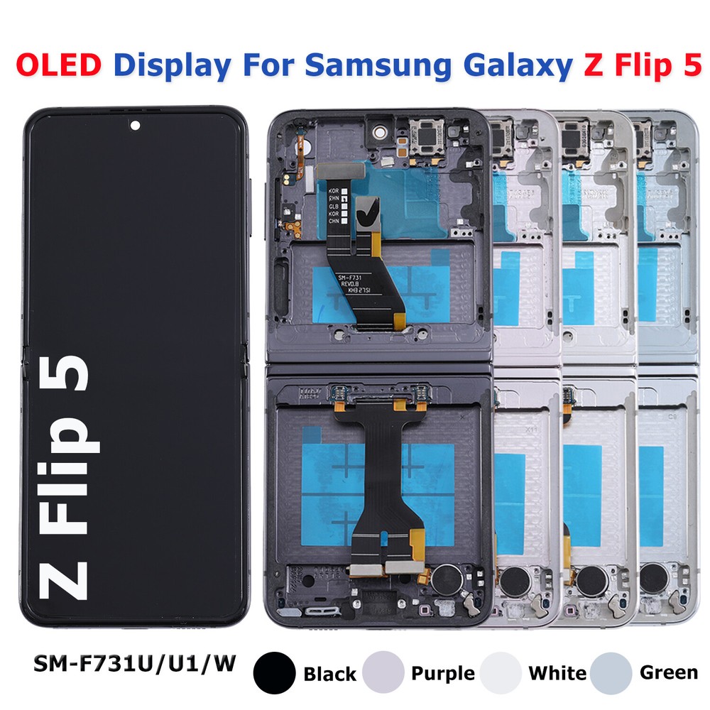 Samsung Galaxy Z Flip 5 F731U/W OLED LCD Display Screen Replacement Assembly  