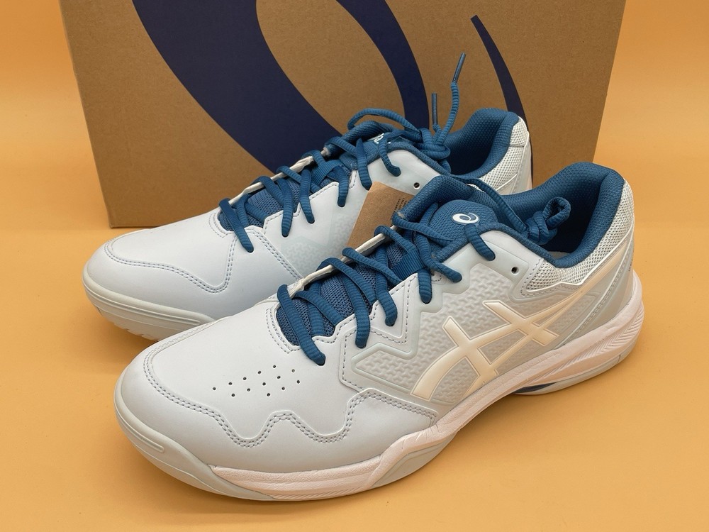 Size 11.5 ASICS Women’s Gel-Dedicate 7 Tennis Pickleball Shoes Sky / White