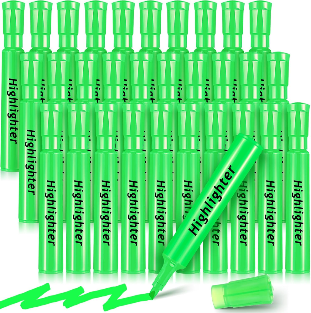 Tank Style Highlighters 30 Pack Chisel Tip Highlighters Markers Quick Drying Flu