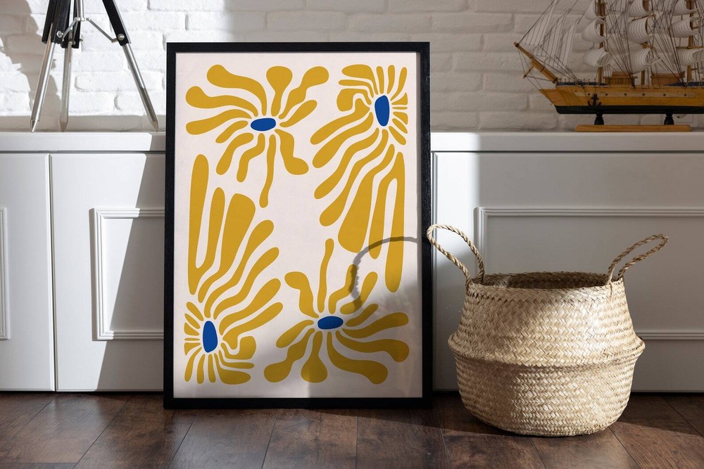 Matisse Flower Prints Wall Art Yellow Flower Prints Art Prints Botanical Prints