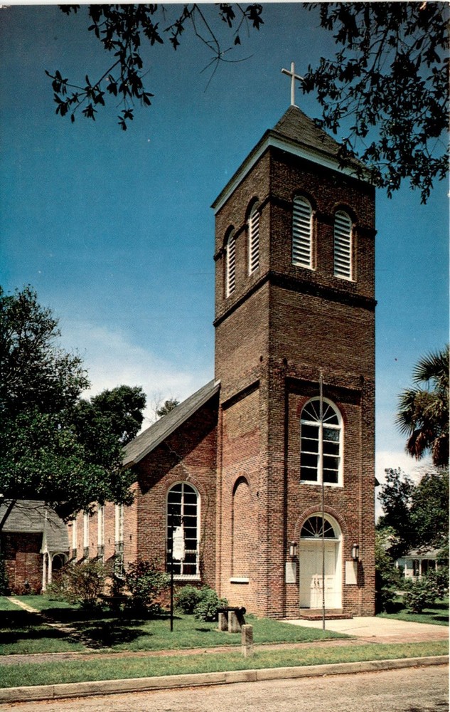 OLD CHRIST CHURCH, Seville Square, Pensacola, Florida, Union troops, Postcard
