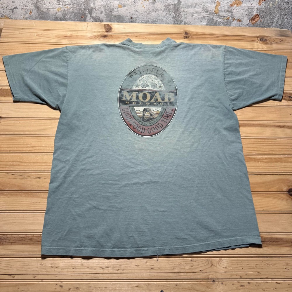 Vintage 90s Moab Utah Brewery Derailleur Ale Beer Graphic Souvenir T-Shirt - XL