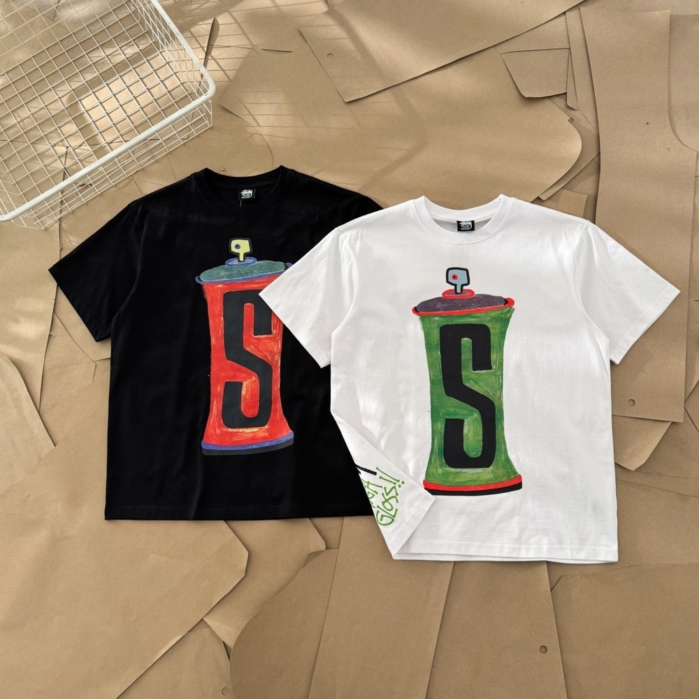 New Stussy tee shirt T-SHIRT S/M/L/XL White / Black