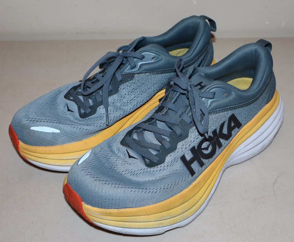 Hoka One One Bondi 8 Men's 9 D Running Shoes EUC