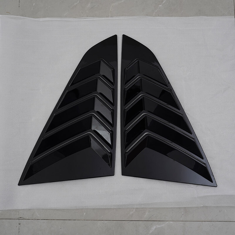 Glossy Black Rear Quarter Window Louver for Ford Mustang S650 GT 2024-2025