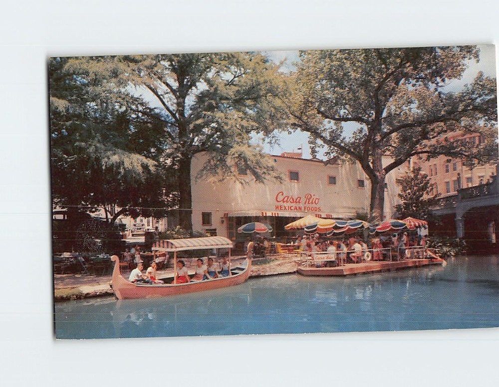Postcard Casa Rio Mexican Foods San Antonio Texas USA