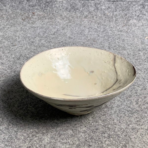 Joseon Dynasty Buncheong Iron-Underglaze Tea Bowl Korean Chawan for Matcha