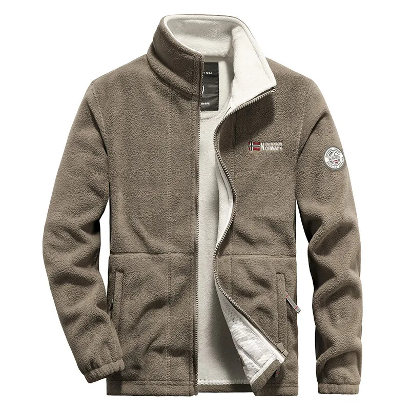 Outdoors Winter Polar Fleece Jacket Men Thermal Fleece Sports Coat Outdoor New