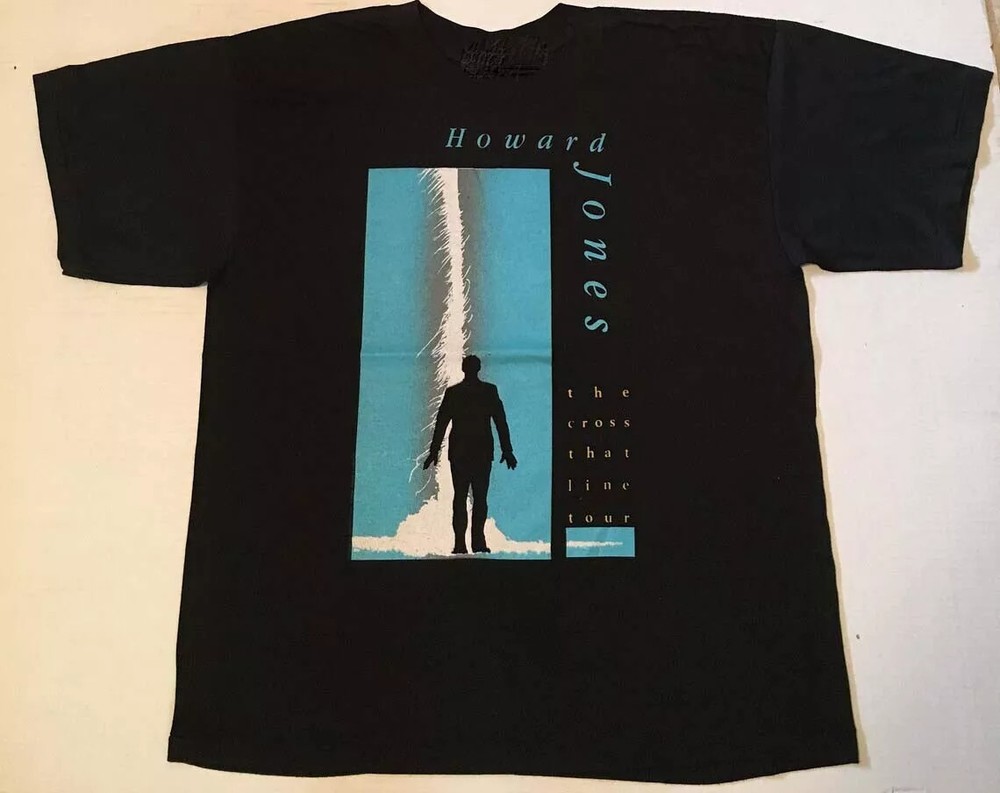 Vintage Howard Jones 1989 Tour Black Cotton Unisex Shirt Sizes S-4XL MM155