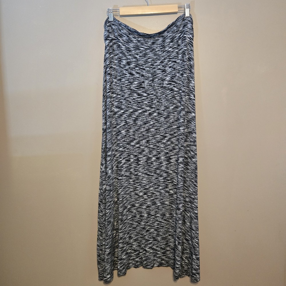 Merona Black And White Long Flowy Maxi Skirt Sixe XL