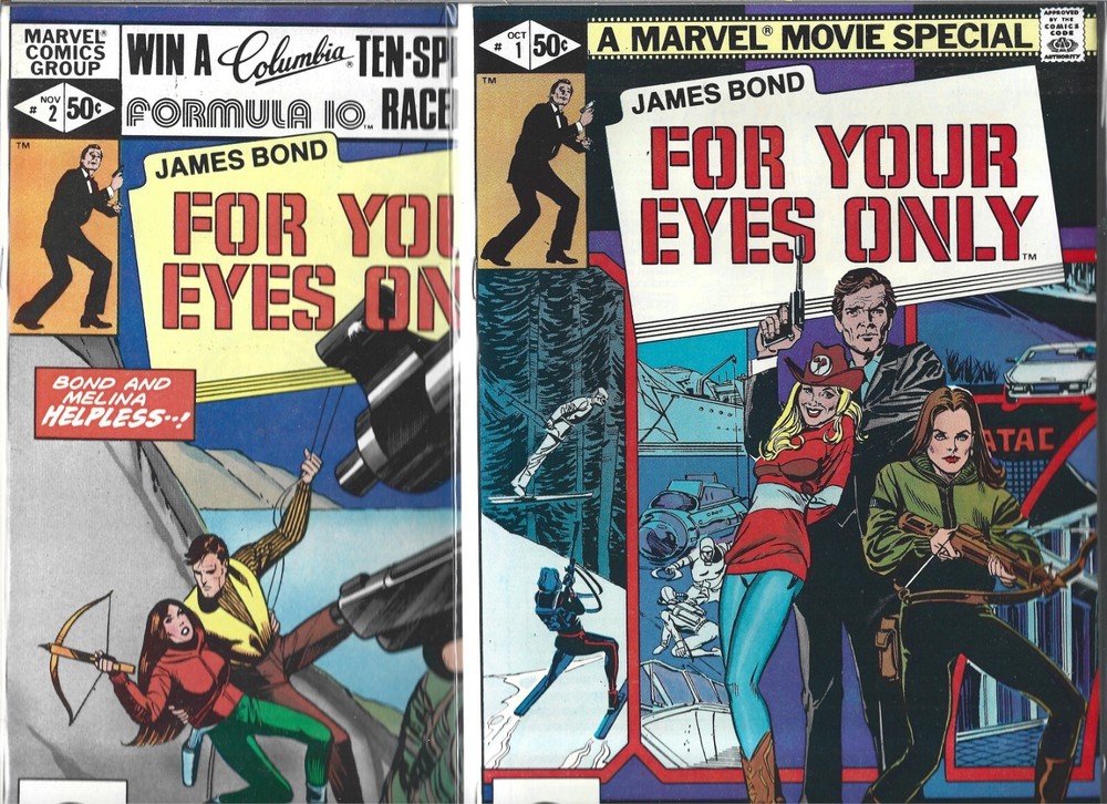 James Bond For Your Eyes Only #1-#2 Set (Vf/Nm) Bronze Age Marvel Movie Comics
