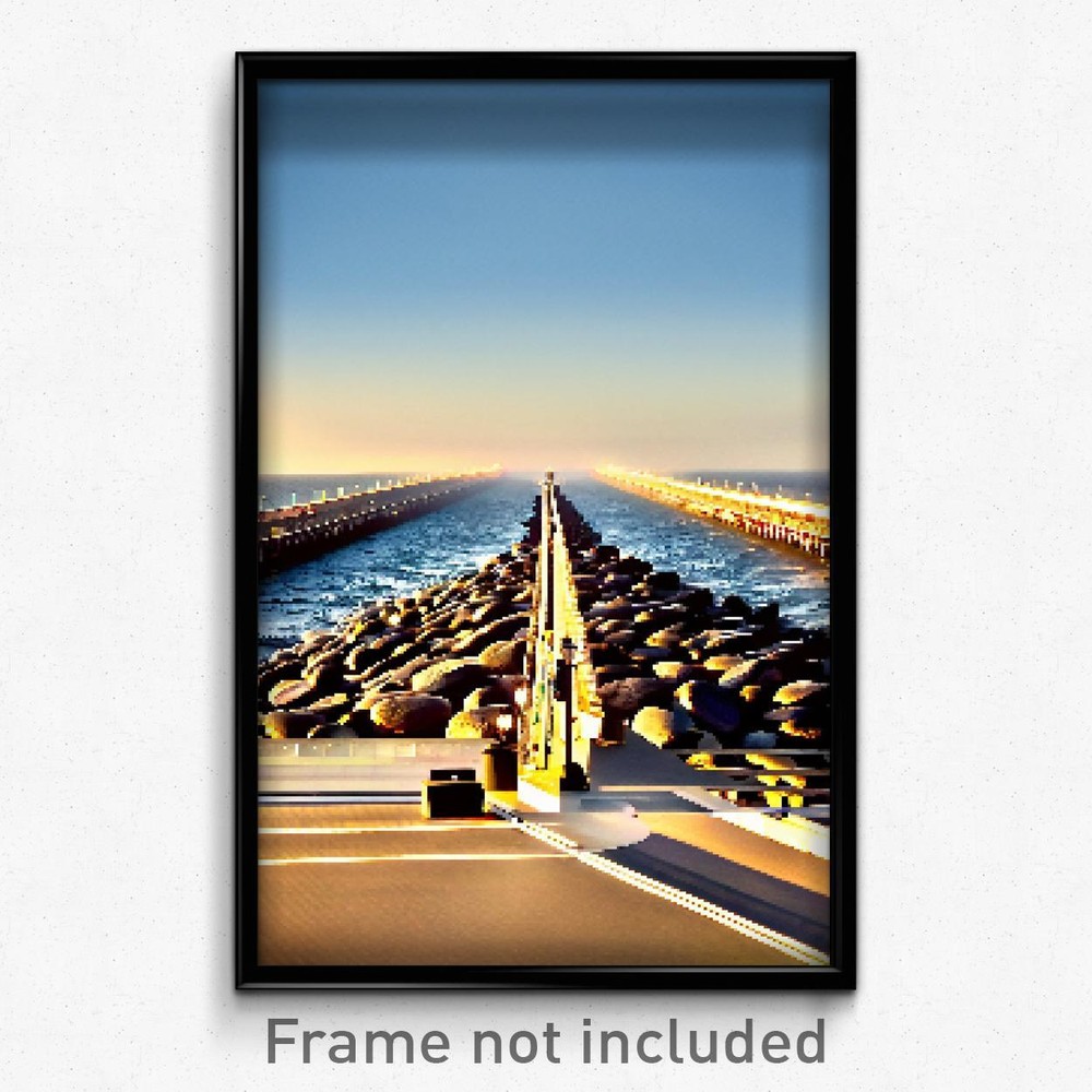 Pixel Art Poster - Voluminous Jetty (8 Bit Psychedelic Trippy Video Game Print)