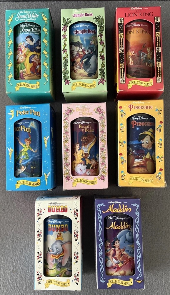 Vintage 1994 Disney Collectors Glass Set from Burger King - 8 Pieces